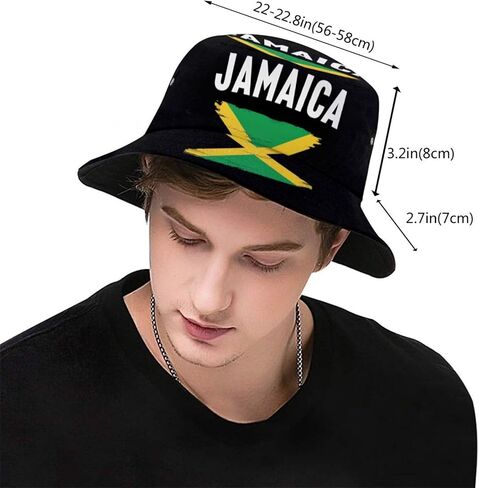 Jamaican Flag Bucket Hat – Rasta Style Summer Sun Hat, Packable Fisherman Cap for Men Women Teens in Saudi Arabia