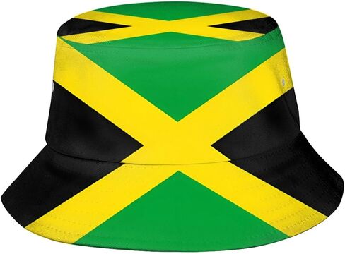 Jamaican Flag Bucket Hat – Rasta Style Summer Sun Hat, Packable Fisherman Cap for Men Women Teens in Saudi Arabia