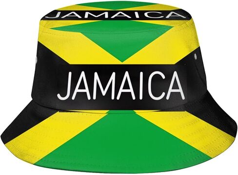 Jamaican Flag Bucket Hat – Rasta Style Summer Sun Hat, Packable Fisherman Cap for Men Women Teens in Saudi Arabia