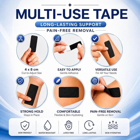 Comfort Tape Skincare-Infused Adhesive Strips with Collagen, Aloe & Vitamin E - Hypoallergenic, Latex-Free, Tested for Sensitive Skin, 30 Strips in Saudi Arabia