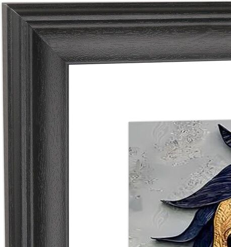 إطار صورة Mxtallup مقاس 19x26 من الخشب الصلب الأسود مقاس 15X22 يناسب الصورة مقاس 19x26 بدون حصيرة أو 15x22 مع حصيرة (T23B1926W1522) in Kuwait