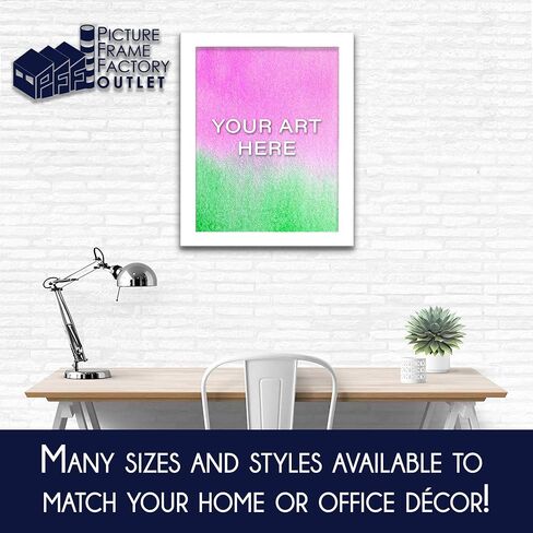 PictureFrameFactoryOutlet (1) -20x29-1.25" Flat White Profile - Puzzle Frame - Hanging Hardware and Plexiglass Included in Saudi Arabia