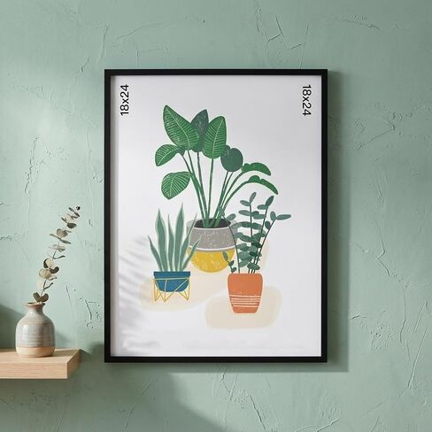 18x24 Picture Frame – Black Flat Profile Wall Photo Frame in Kuwait