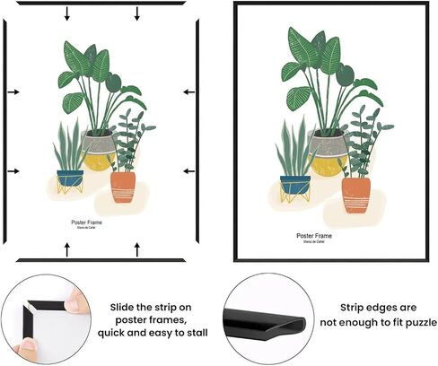18x24 Picture Frame – Black Flat Profile Wall Photo Frame in Kuwait