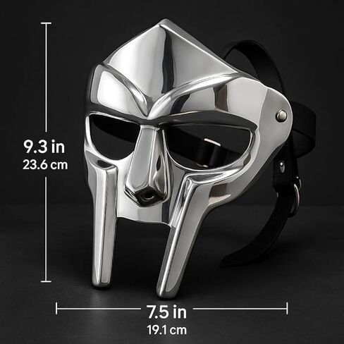 MF Doom Gladiator Face Mask Fantasy Party Costume Roman Gladiators Arena Maximus Helmet mf doom Movie viking Metal Prop (Gladiator Mask) in Saudi Arabia