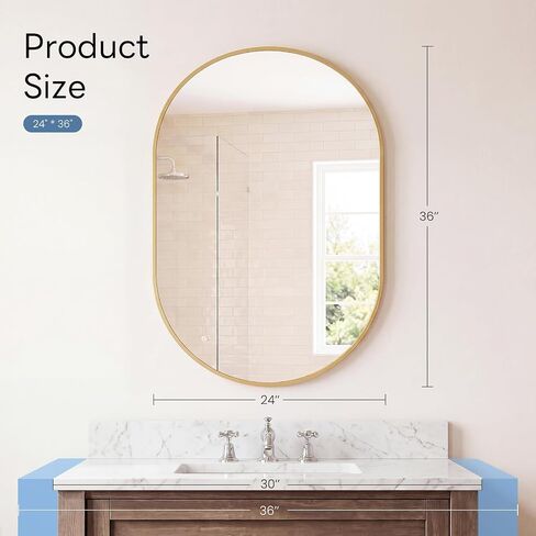 DUMOS 30-Inch Round Wall Mirror, Bathroom Wall Circle Mirror with Metal Frame, Bathroom Decor for Entryway, Living Room, Vanity, Anti-Rust, Tempered Glass, Hanging or Leaning, Black in Saudi Arabia