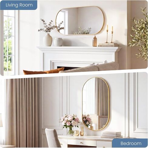 DUMOS 30-Inch Round Wall Mirror, Bathroom Wall Circle Mirror with Metal Frame, Bathroom Decor for Entryway, Living Room, Vanity, Anti-Rust, Tempered Glass, Hanging or Leaning, Black in Saudi Arabia