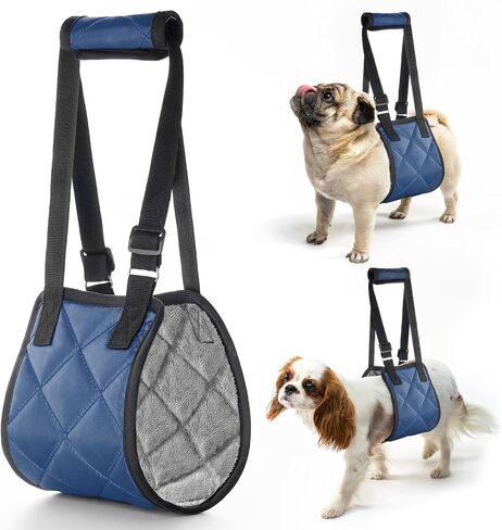 Adjustable Dog Sling Dog Lift Harness for Large Dogs, Hind Leg Support Portable Soft Lift Support and Rehab Harness for Weak Rear Legs, for Senior, Injured, Disabled and After Surgery Dogs Large in Kuwait