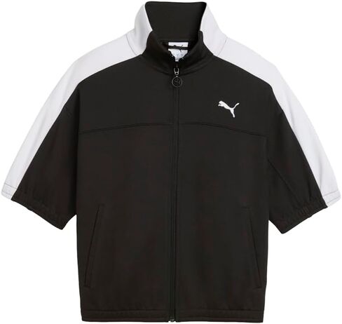 PUMA Womens T7 Short Sleeve Athletic Outerwear Casual - Black in Saudi Arabia