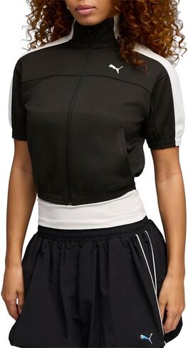 PUMA Womens T7 Short Sleeve Athletic Outerwear Casual - Black in Saudi Arabia