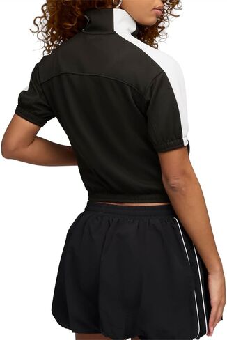 PUMA Womens T7 Short Sleeve Athletic Outerwear Casual - Black in Saudi Arabia