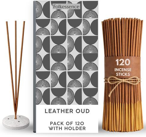 Folkulture Incense Sticks with Holder (120 Sticks) | Coconut Summer Vibes Incense for Meditation, Aromatherapy & Stress Relief| Long Burning, Charcoal-Free, Non-Toxic Incense for Summer Teacher Gifts in Kuwait