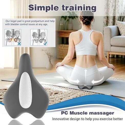 Kegel Exercise Device for Men, Sit-On-Top Kegel Exerciser,Used for Bladder Support Tightening and strengthening Muscle Control Training, Strengthening Endurance of gluteal Muscles（Grey） in Saudi Arabia