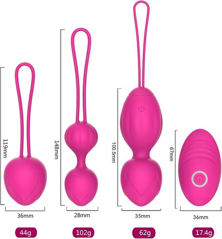 Pelvic Floor Trainer for Women, 3 Silicone Kegel Balls, Progressive Weights for Strengthening, Beginner to Advanced, Home Exercise & Daily Training in Saudi Arabia