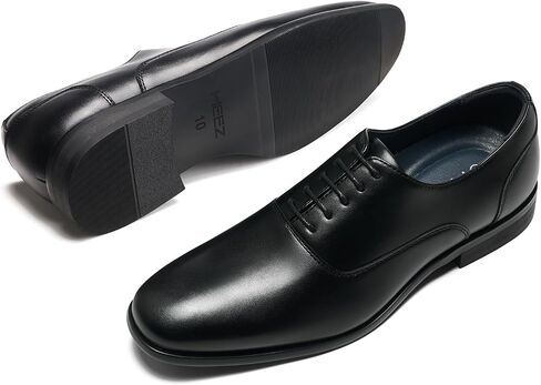 HEEZ Men's Oxford Dress Shoes, Plain Toe Formal Shoes for Men Non Slip, Comfortable Lace Up Oxfords for Business Wedding Office Prom Graduation in Kuwait
