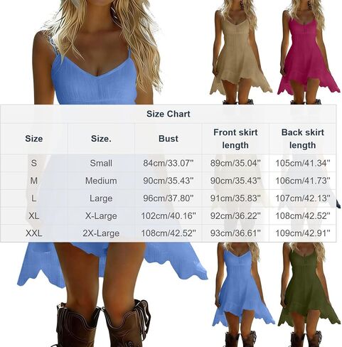 Dresses for Women Summer Lightweight Casual Solid Color Flowy Beach Dress V Neck Spaghetti Strap High Low Mini Dress in Saudi Arabia