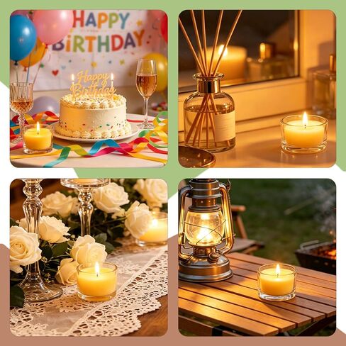 36 Pack Clear Glass Tealight Candle Holders, 1.8 Inch Small Glass Votive Candle Holders Bulk for 1.5" Tea Lights, Mini Candle Cups for Wedding Centerpieces, Party, Dinner Table, Home Decor in Saudi Arabia