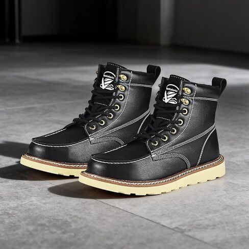 Steel Toe Boots for Men Women Slip Resistant Lightweight Steel Toe Shoes Puncture Proof Comfortable Safety Steel Toe Shock Absorption Work Boots in Saudi Arabia