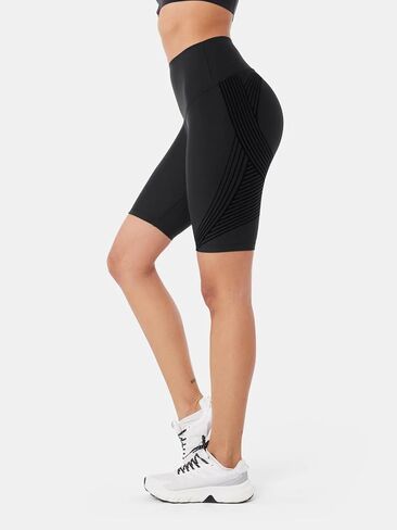 Fanka Body Sculpt 9" Biker Shorts with Side Pocket-Reversible Wear,Tummy Control Yoga Workout Shorts in Saudi Arabia