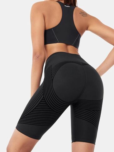 Fanka Body Sculpt 9" Biker Shorts with Side Pocket-Reversible Wear,Tummy Control Yoga Workout Shorts in Saudi Arabia