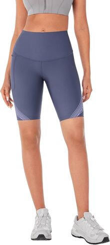 Fanka Body Sculpt 9" Biker Shorts with Side Pocket-Reversible Wear,Tummy Control Yoga Workout Shorts in Saudi Arabia