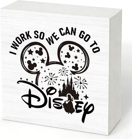 Mouse Theme Inspirational Wood Box Sign, May All Your Dreams Come True, Desk Decor for Home Office, Farmhouse Tabletop Plaque, Kawaii Gift for Friend Coworker in Saudi Arabia
