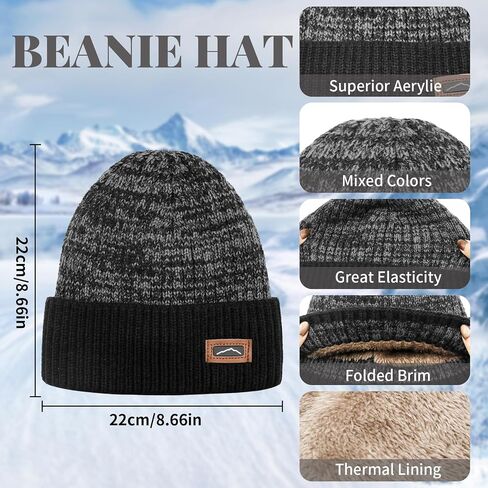 Womens Winter Warm Knit Beanie Hat Touchscreen Gloves Long Scarf Set Skull Cap Unisex Adult Royal Blue in Saudi Arabia