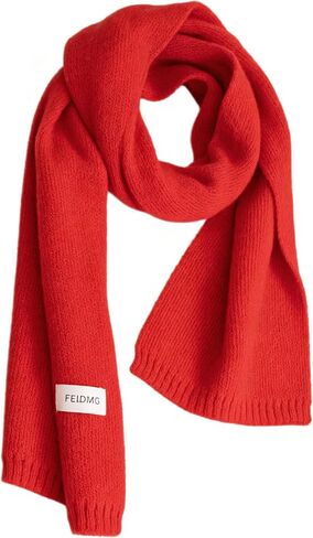 Eohak Winter Knit Scarf for Women Solid Color Long Scarf Soft Winter Neck Wraps Accessory for Cold Weather in Kuwait
