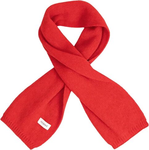 Eohak Winter Knit Scarf for Women Solid Color Long Scarf Soft Winter Neck Wraps Accessory for Cold Weather in Kuwait