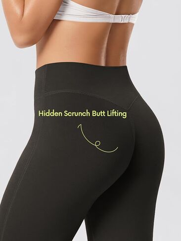 ODODOS Straight Leg Workout Leggings for Women - No Front Seam High Waist Pants Hidden Scrunch Butt Lifting Yoga Pants, 31" in Kuwait