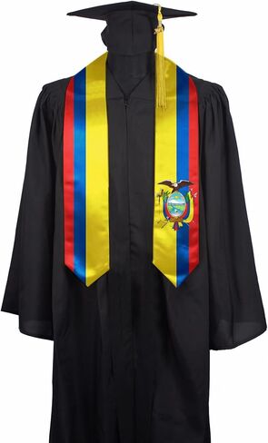 Flag Graduation Stole Sash, Flag Graduation Shawl Sash Stole Wraps Scarf For International Study Pride Women Men (Ecuador) in Saudi Arabia