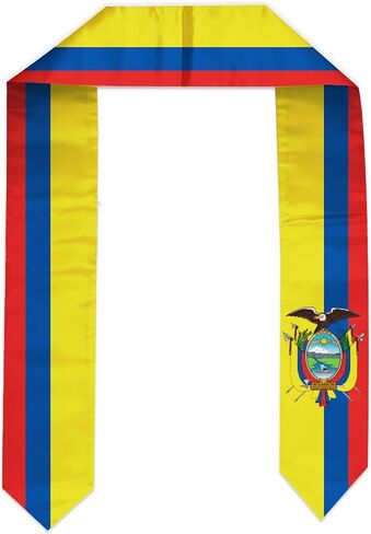 Flag Graduation Stole Sash, Flag Graduation Shawl Sash Stole Wraps Scarf For International Study Pride Women Men (Ecuador) in Saudi Arabia