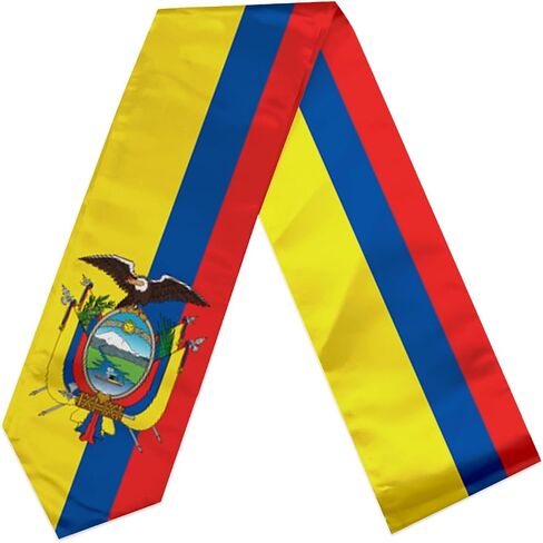 Flag Graduation Stole Sash, Flag Graduation Shawl Sash Stole Wraps Scarf For International Study Pride Women Men (Ecuador) in Saudi Arabia