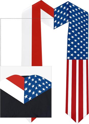 2026 Chile Flag and USA Flag Graduation Stole Graduation Sash Class of 2026 Graduation Scarf for International Student (Baccalaureate Gown and Hat Not Included) in Kuwait