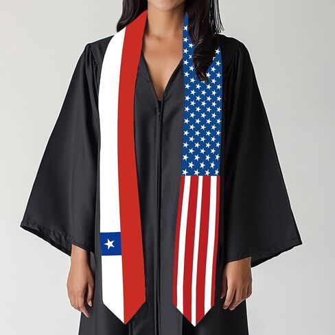2026 Chile Flag and USA Flag Graduation Stole Graduation Sash Class of 2026 Graduation Scarf for International Student (Baccalaureate Gown and Hat Not Included) in Kuwait