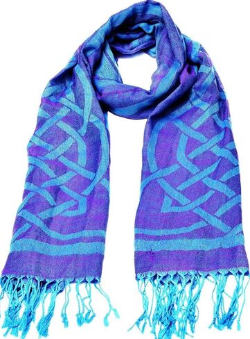 Traditional Connemara Celtic Designed Scarf, Purple And Blue Colour in Saudi Arabia