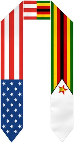 America and Jamaica Jamaicans Flag Graduation Stole Sash Scarf Lightweight Double Sided Graduation Shawl Decoration Gift in Kuwait