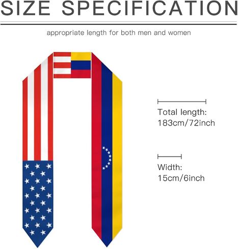 America and Jamaica Jamaicans Flag Graduation Stole Sash Scarf Lightweight Double Sided Graduation Shawl Decoration Gift in Kuwait