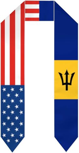 America and Jamaica Jamaicans Flag Graduation Stole Sash Scarf Lightweight Double Sided Graduation Shawl Decoration Gift in Kuwait