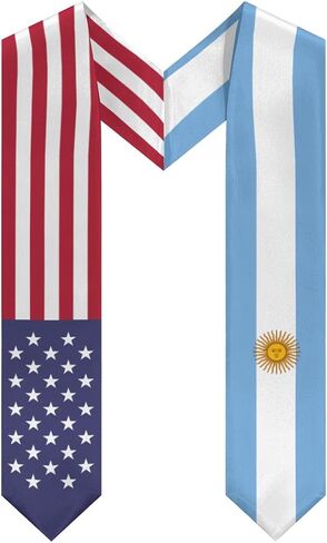 Argentina Mix United States Flag Graduation Stoles Shawls Sash International Study Graduate Scarves in Saudi Arabia