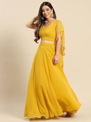 TRENDMALLS Women's Georgette Sequin Embroidery Work Lehenga Choli with Dupatta For Women Ready To Wear in Kuwait