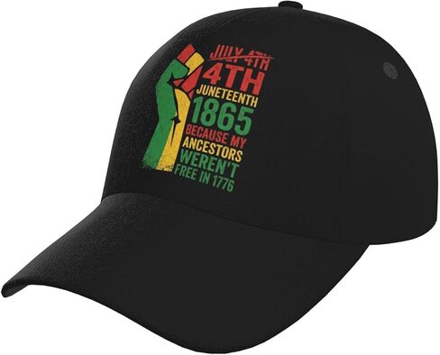 Juneteenth Hats for Women Men African Baseball Cap Adjustable Snapback Trucker Hat Caps for Running Workouts in Saudi Arabia
