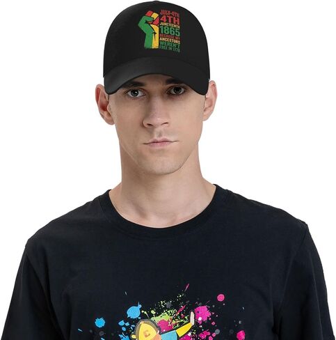 Juneteenth Hats for Women Men African Baseball Cap Adjustable Snapback Trucker Hat Caps for Running Workouts in Saudi Arabia