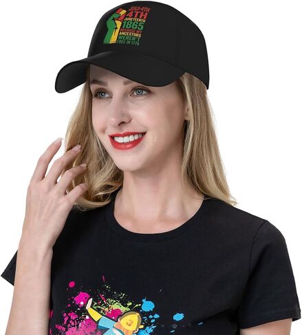 Juneteenth Hats for Women Men African Baseball Cap Adjustable Snapback Trucker Hat Caps for Running Workouts in Saudi Arabia