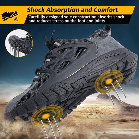 Evontira Elevated Pro Trainers Steel Toe Original, Safety Shoes, 2025 New Non Slip Work Shoes for Man Women, Lightweight, Comfortable, Prestivos Slip On Steel Toe in Saudi Arabia