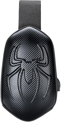 O-TBOST EVA Hard Shell Sling Bag for Men Anti-Theft Spider Crossbody Bag for Travel Cycling with USB Charging Port (Carbon Fiber) in Saudi Arabia