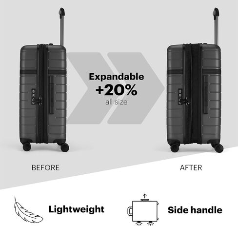 bugatti - Hamburg Collection - 28 po Upright - 100% Polycarbonate - Charcoal in Kuwait