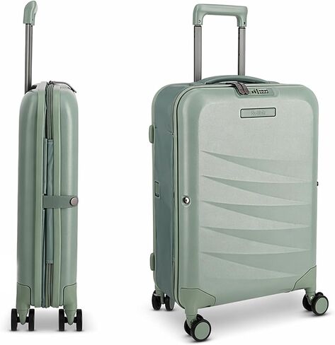 ROLLINK Foldable Mono Carry-On Suitcase 21" – Foldable Hardshell Luggage, Double Spinner Wheels, TSA Lock, Lightweight & Durable Travel Case – Scratch, Water & Impact Resistant (Hedge Green) in Saudi Arabia