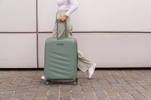 ROLLINK Foldable Mono Carry-On Suitcase 21" – Foldable Hardshell Luggage, Double Spinner Wheels, TSA Lock, Lightweight & Durable Travel Case – Scratch, Water & Impact Resistant (Hedge Green) in Saudi Arabia