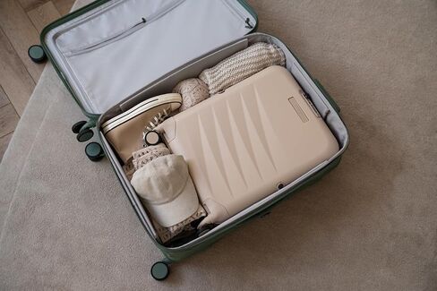 ROLLINK Foldable Mono Carry-On Suitcase 21" – Foldable Hardshell Luggage, Double Spinner Wheels, TSA Lock, Lightweight & Durable Travel Case – Scratch, Water & Impact Resistant (Hedge Green) in Saudi Arabia